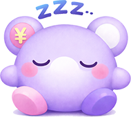 居眠りするサブミルキャラクター